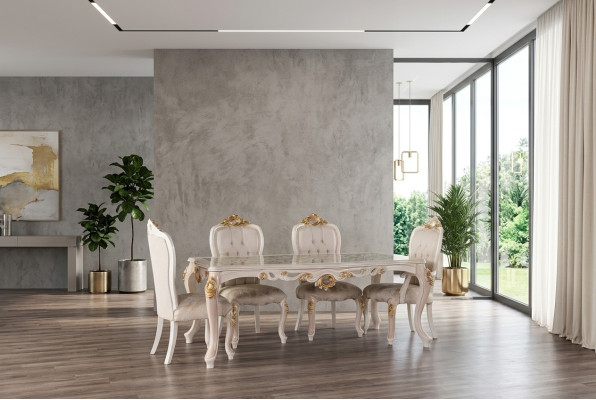 TABLE DINING TABLE DINING TABLE DINING ROOM WOOD TABLES LUXURY BAROQUE DINING FURNITURE NEW