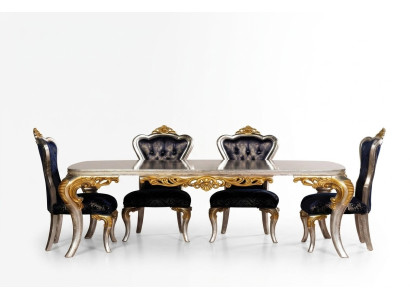 Set of 4x chairs dining chair chair backrest luxury dining dining style baroque 4-piece.