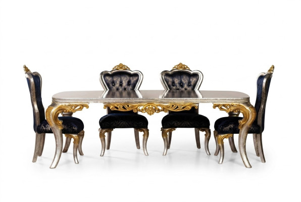 Dining room dining table 4x chair set ensemble wood table tables chairs chair set