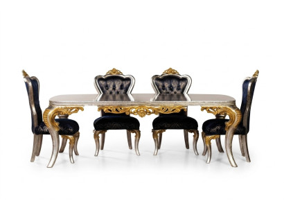 Dining room dining table 4x chair set ensemble wood table tables chairs chair set