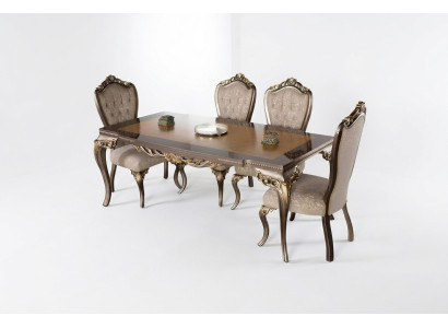 Dining room dining table chair set group ensemble table tables ensemble luxury 5-piece set.