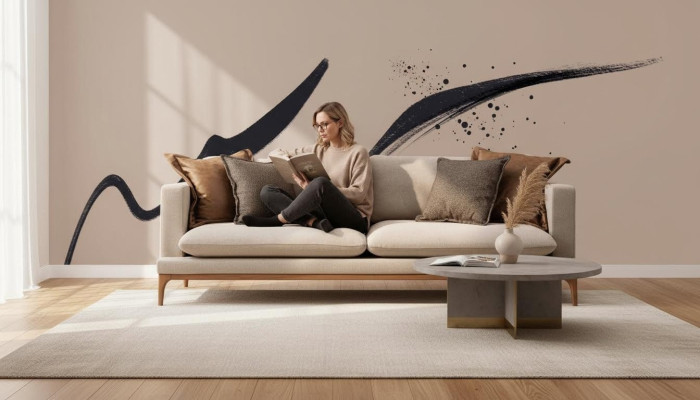 Two-seater sofa 2-seater sofas fabric textile living room polyester modern style new