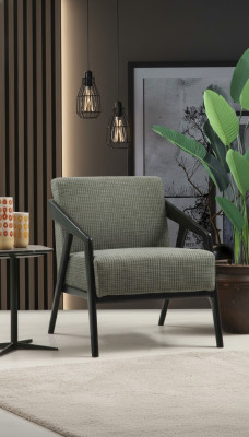 Armchair Seat Living Room Fabric Polyester Style Modern Design Luxury
