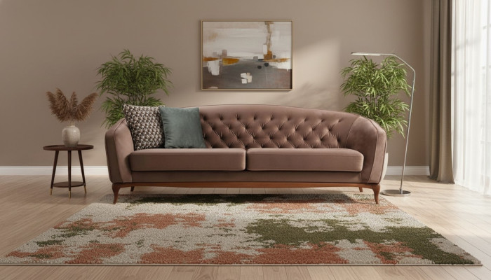 Luxury Sofa Design Three-Seater Modern Couch Blue Couches Furniture Upholstery Loft New