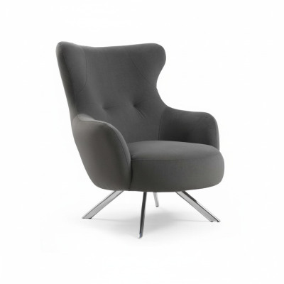 Armchair Wingback Armchair Luxury Single-Seater Upholstered Seat Designer Fabric Modern