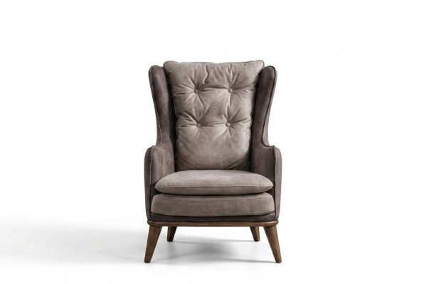 Armchair Wingback Chair Living Room Luxury 1 Seater Polyester Seat Modern Design New