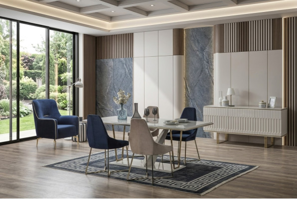 Dining group dining room dining table set dining chair dining group dining nook modern 5-piece set