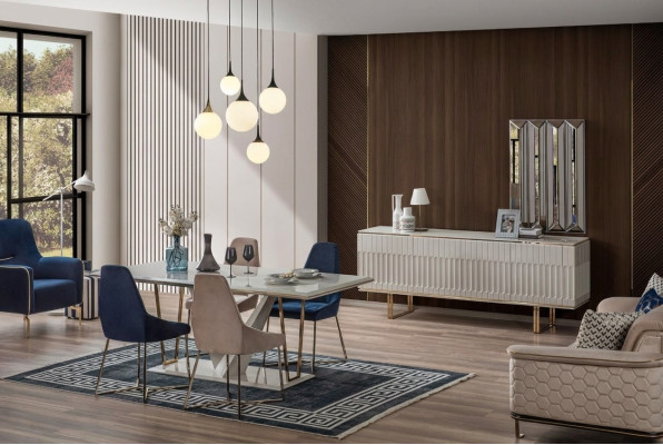 Dining set, dining room, dining table, sideboard, dining chair, dining group, dining nook, 6-piece set