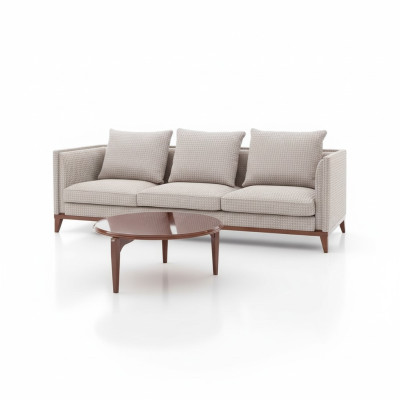 3-seater sofa set coffee table sofas three-seater fabric table luxury modern 2-piece