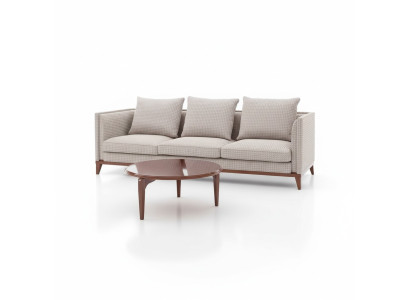 3-seater sofa set coffee table sofas three-seater fabric table luxury modern 2-piece