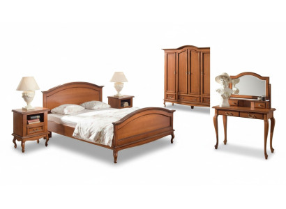 Baroque-Rococo Nightstands Classic Brown Bedroom Nightstands 2-piece Set