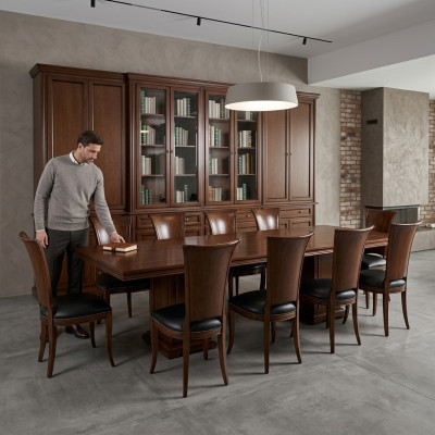 High-quality conference table set table 10x chairs furniture wood tables office luxury