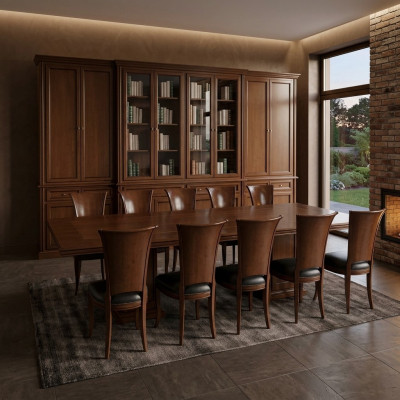 High-quality conference table set table 10x chairs furniture wood tables office luxury