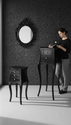 Luxury side table coffee table tables living room black table classic furniture