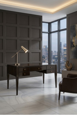 Desk table office office desk computer desk wood luxury brown design