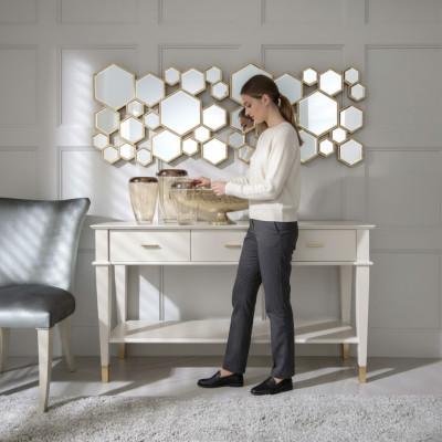 Console table dressing table console luxury wood bedroom white modern