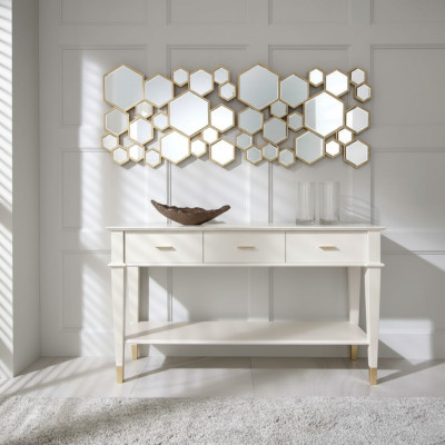 Console table dressing table console luxury wood bedroom white modern