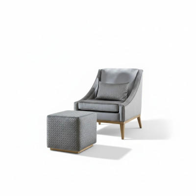 Group Armchair Wingback Armchair Side Table Coffee Table Modern 2-Piece Set Living Room