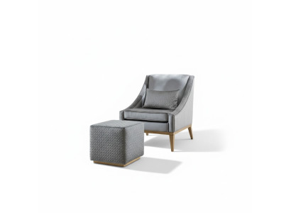 Group Armchair Wingback Armchair Side Table Coffee Table Modern 2-Piece Set Living Room