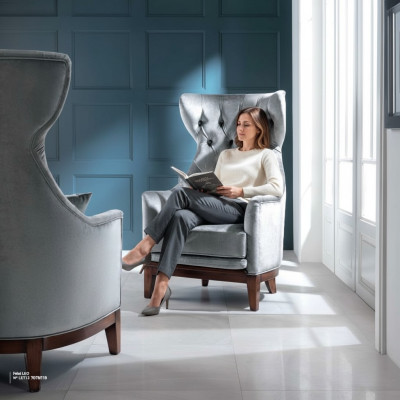 Luxury wing chair armchair club chair cocktail chair seat seating living room