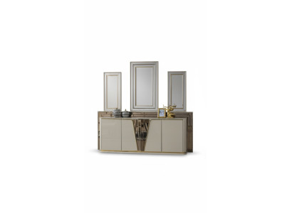 Sideboard dresser living room wood modern beige luxury cabinet design