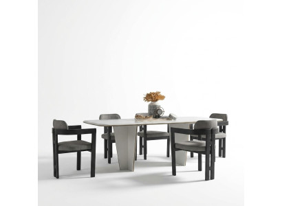 Dining table, dining room table, dining nook, table, wood, modern, white, dining room, luxury.