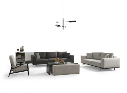 Complete couch set sofa sofas armchair gray sofa suite set 4-piece