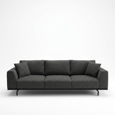 Four-seater sofa 4-seater sofas modern gray design fabric polyester new