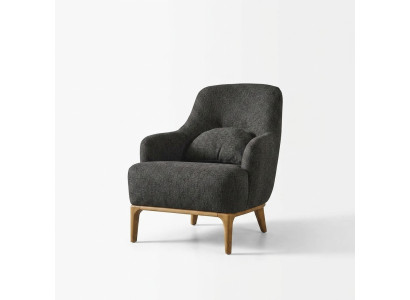 Armchair Wing Chair Modern Fabric Living Room Polyester Gray Design Seat