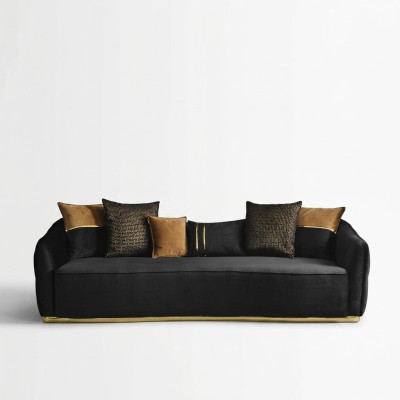 Modern design Chesterfield four-seater sofa 4-seater sofas fabric polyester blue new