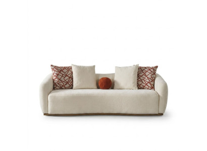 Four-seater sofa, 4-seater sofas, modern design, fabric polyester, white, new