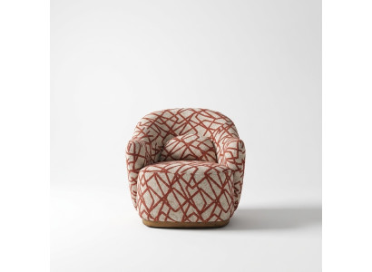 Armchair Wingback Chair Modern Fabric Living Room Polyester Orange Design