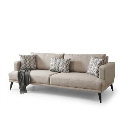 3-seater Sofa Three-seater Sofa Fabric Beige Living Room Modern Design