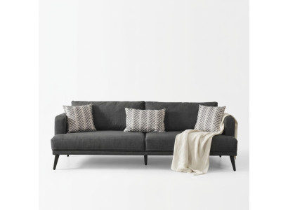 Four-seater sofa 4-seater sofas fabric grey modern seating living room new