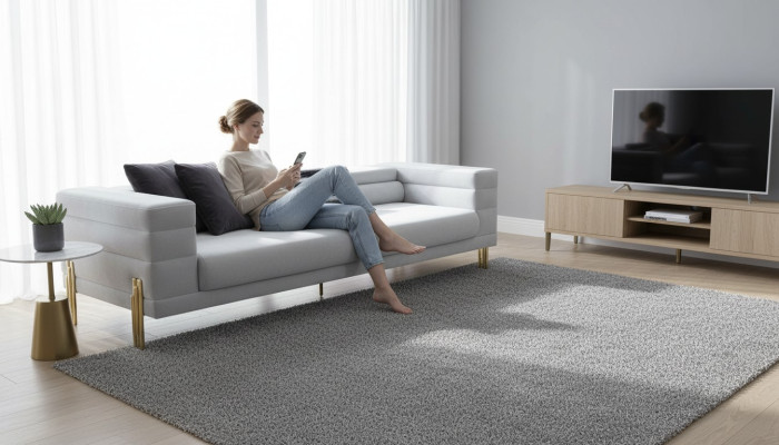 Four-seater sofa, 4-seater sofas, fabric, white, living room, luxury, modern seating.
