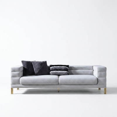 Four-seater sofa, 4-seater sofas, fabric, white, living room, luxury, modern seating.