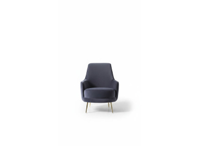Armchair Wingback Armchair Cocktail Chair Fabric Living Room Polyester Grey Seat
