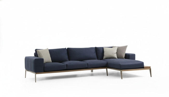 L-shaped sectional sofa living room gray modern fabric sofas seat design