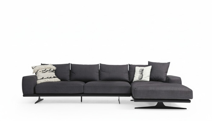 Corner sofa L-shape sofa living room gray modern fabric sofas seat design