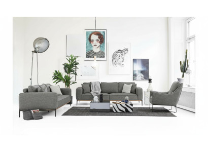 Sofa set 221 two-seater sofa modern fabric set gray group living room