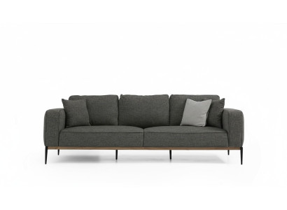 Three-seater sofa 3-seater fabric modern sofa design living room gray