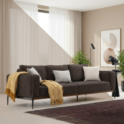 Four-seater sofa 4-seater fabric sofas modern design living room grey