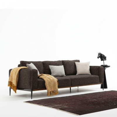 Four-seater sofa 4-seater fabric sofas modern design living room grey