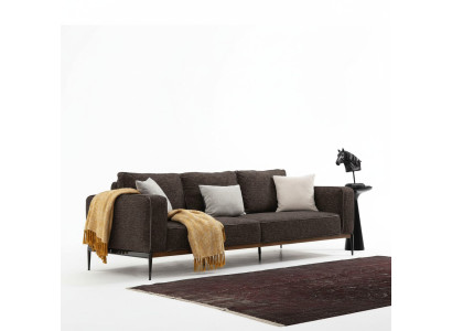 Four-seater sofa 4-seater fabric sofas modern design living room grey