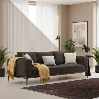 Two-seater Sofa 2 Seater Fabric Sofas Modern Design Living Room Grey