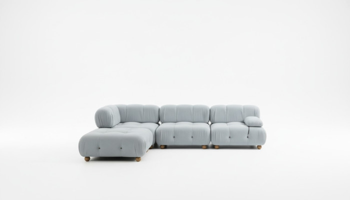 Corner sofa fabric living room sofas corner gray modern polyester design