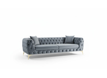 Modern three-seater Chesterfield furniture stainless steel polyester living room furniture