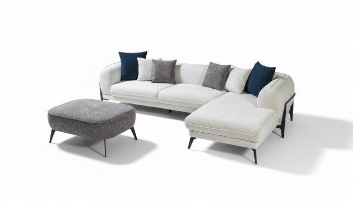 White corner sofa L-shaped couch living room couches sofas modern sofas