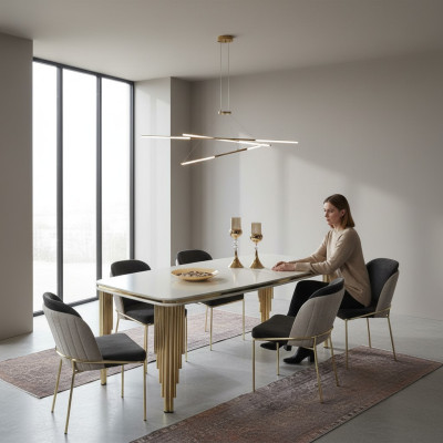 Dining table Dining room table Dining nook Dining room furniture Table Wood Gold White