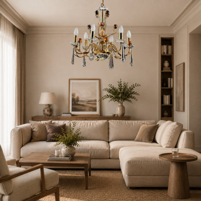 Modern crystal chandelier ceiling lamp hanging crystal lamp